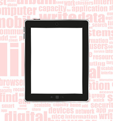 Image showing Black generic tablet pc