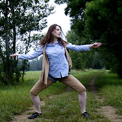 Image showing Dancer on a country path.