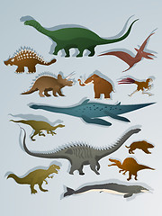 Image showing Cartoon style dinosaurs