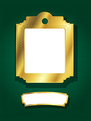 Image showing Golden frame and banner