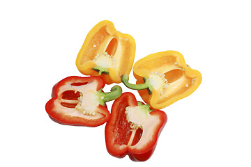 Image showing Peppers halves