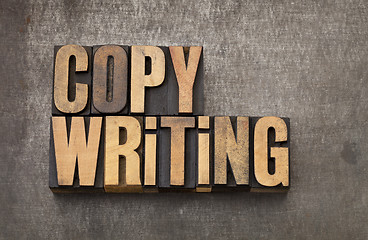 Image showing copywriting word in wood type