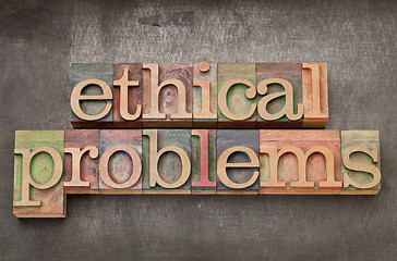 Image showing ethical problems in wood type