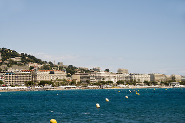 Image showing Mediterranean Sea resort panorama Cannes France