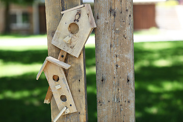 Image showing Handmade bird house