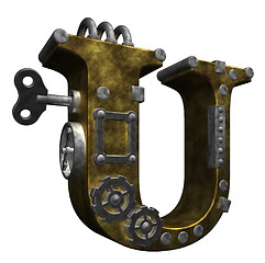 Image showing steampunk letter u
