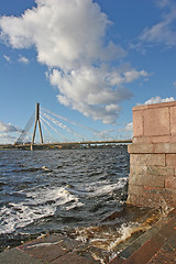 Image showing Vansu tilts - Cable bridge (Riga, Latvia)