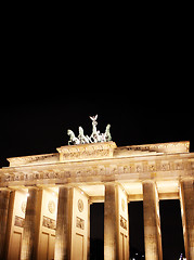 Image showing Brandenburg Gate at night