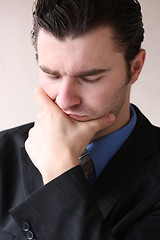 Image showing business man is thinking