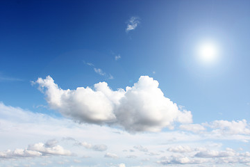 Image showing white clouds on blue sky 