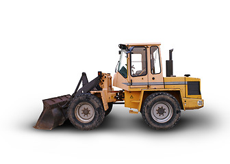 Image showing wheel loaders excavator isolated