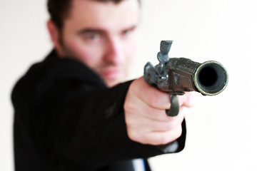 Image showing young man with gun