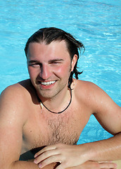 Image showing Man posing in pool