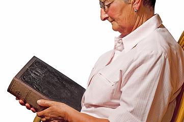 Image showing Grandma with bible