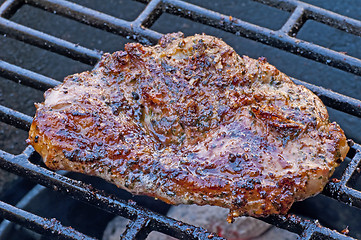 Image showing lamb chop on barbecue