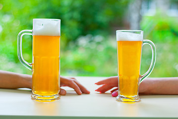Image showing Beer glasses