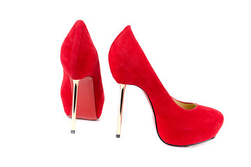 Image showing red female shoes