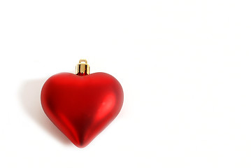 Image showing Red heart shaped ornament