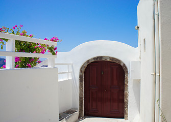 Image showing Santorini terrace