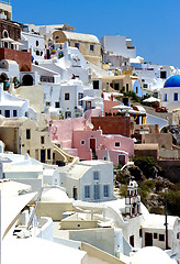 Image showing Amazing white houses of Santorini