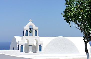 Image showing Santorini church