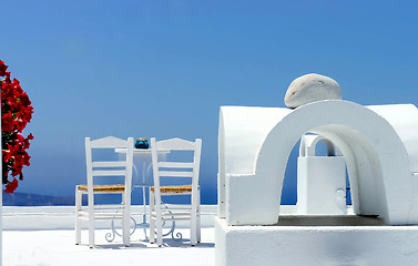 Image showing Santorini cosy terrace 