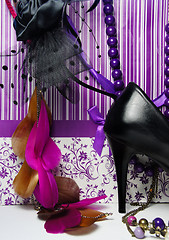 Image showing Big shopping - luxury glamour accessories 