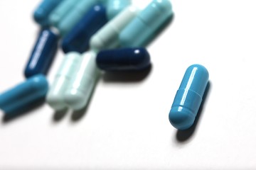 Image showing colored isolated medicinical capsules