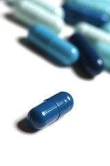 Image showing colored isolated medicinical capsules