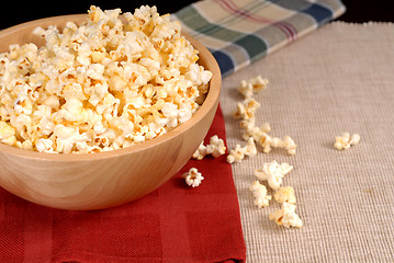 Image showing Bowl of delicious popcorn