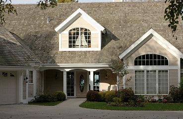 Image showing Elegant house entrance in morning light