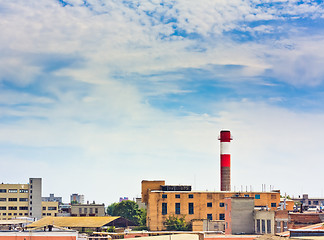 Image showing Industrial pipe at a factory complex.