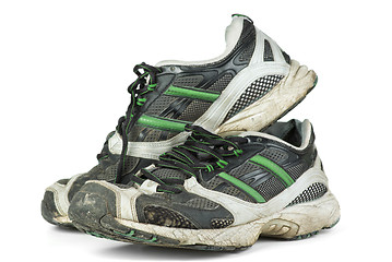 Image showing Pair of worn sneakers