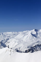 Image showing Snowy mountains.