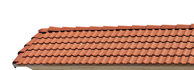 Image showing Roof tiles isolated on white background