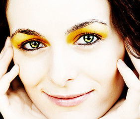 Image showing Woman with green eyes