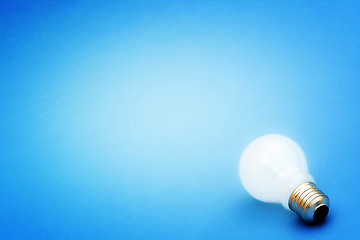 Image showing Background with lit lightbulb