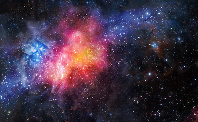 Image showing nebula gas cloud in deep outer space