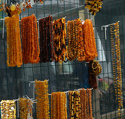 Image showing Beads other handcraft jewelry made of stone amber 