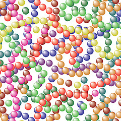 Image showing Color balls on a white - a simple seamless texture