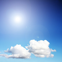 Image showing sun and blue sky