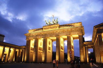 Image showing Brandenburg Gate at night,Berlin