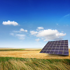 Image showing solar panel on a field