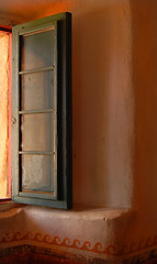 Image showing Open window in the Mission of Santa Barbara