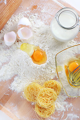 Image showing Baking ingredients for pasta