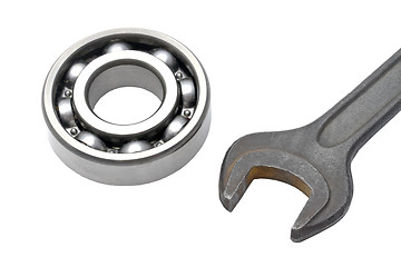 Image showing Ball bearing and Wrench