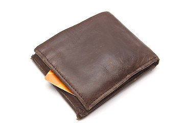 Image showing Brown wallet and credit card 