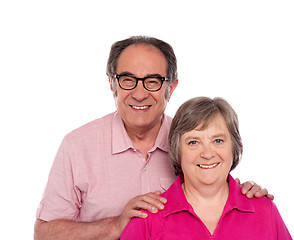 Image showing Happy senior love couple posing