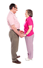 Image showing Man and woman holding each others hand