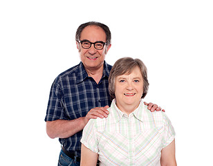 Image showing Happy senior lovable couple posing